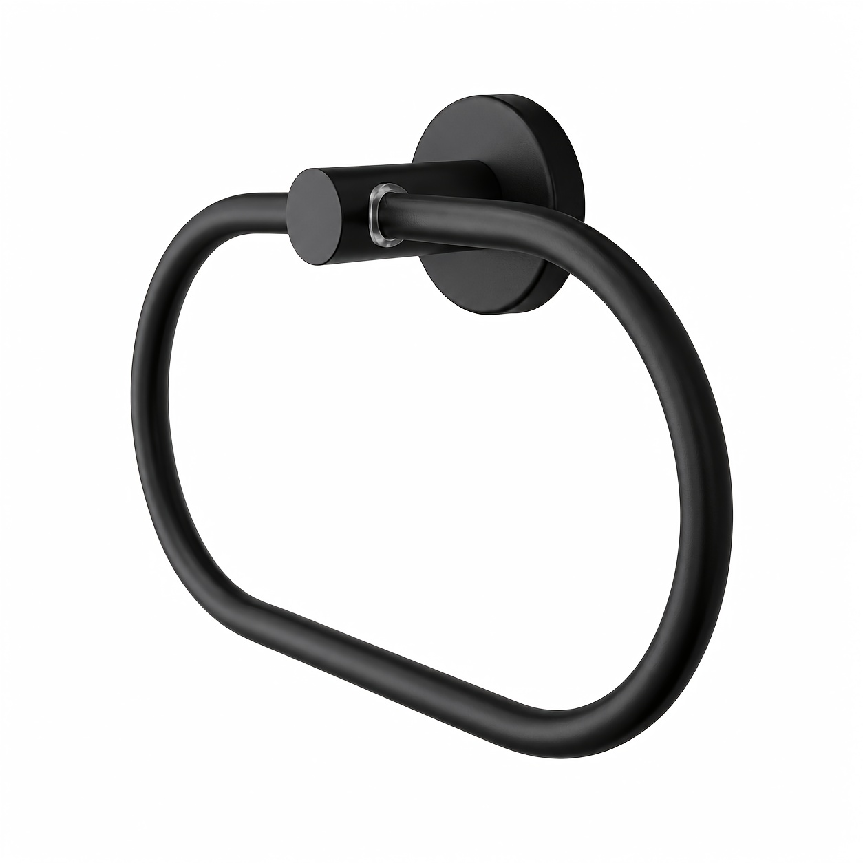 TEMU 1pc Oval Towel Rack/towel Ring Suitable For Bathroom, Toilet, Vanity, Kitchen, 180 Degree Rotatable With Screw Installation Wall-mounted Design,