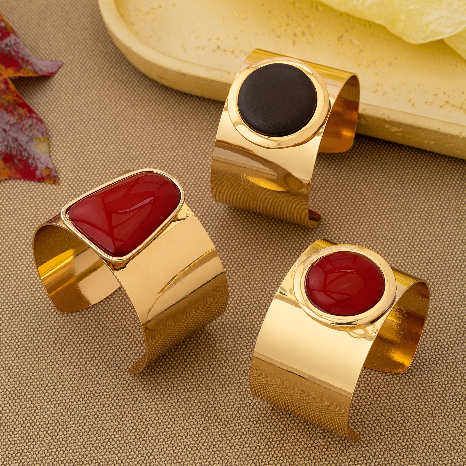 Fashionable Geometric Wide Open Bangle for Women
