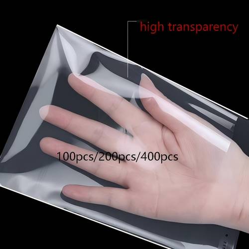 100pcs 200pcs 400pcs self sealing opp bag 1 96 thick transparent bag reusable sealed bag used for packaging gifts