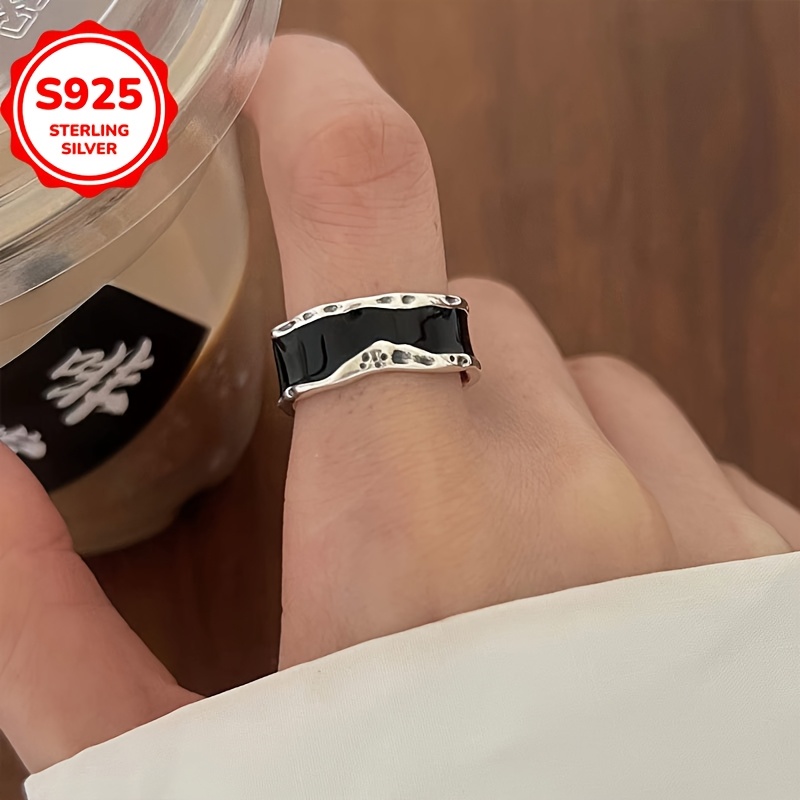 Low Allergy Convex Glaze Open Ring - Anti Oxidation