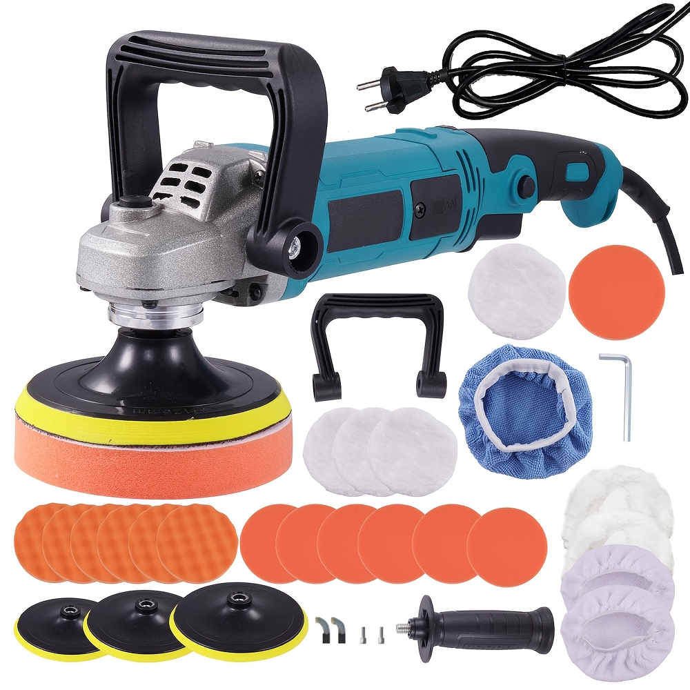 Image of 1600w Electric Polisher, Auto Detailing Polisher, Car Waxing Machine, Electric Polishing Kit With Multiple Additions, 6-speed Variable Speed, Ideal For Paint Maintenance, Battery Not Included