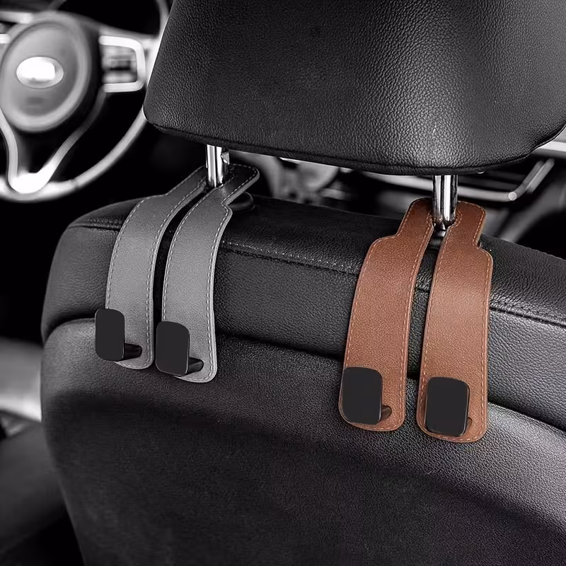 hooks for hanging bags on car headrests designed to organize and hold items on the back of seats Product details 1