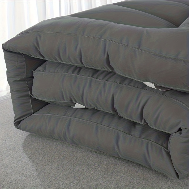 10cm Hotel Quality Mattress Topper | Super Soft with 1200GSM Hollowfiber Filling | Elasticized Corner Straps | Single, Small Double (4ft), Double, King, Super King Size, Grey