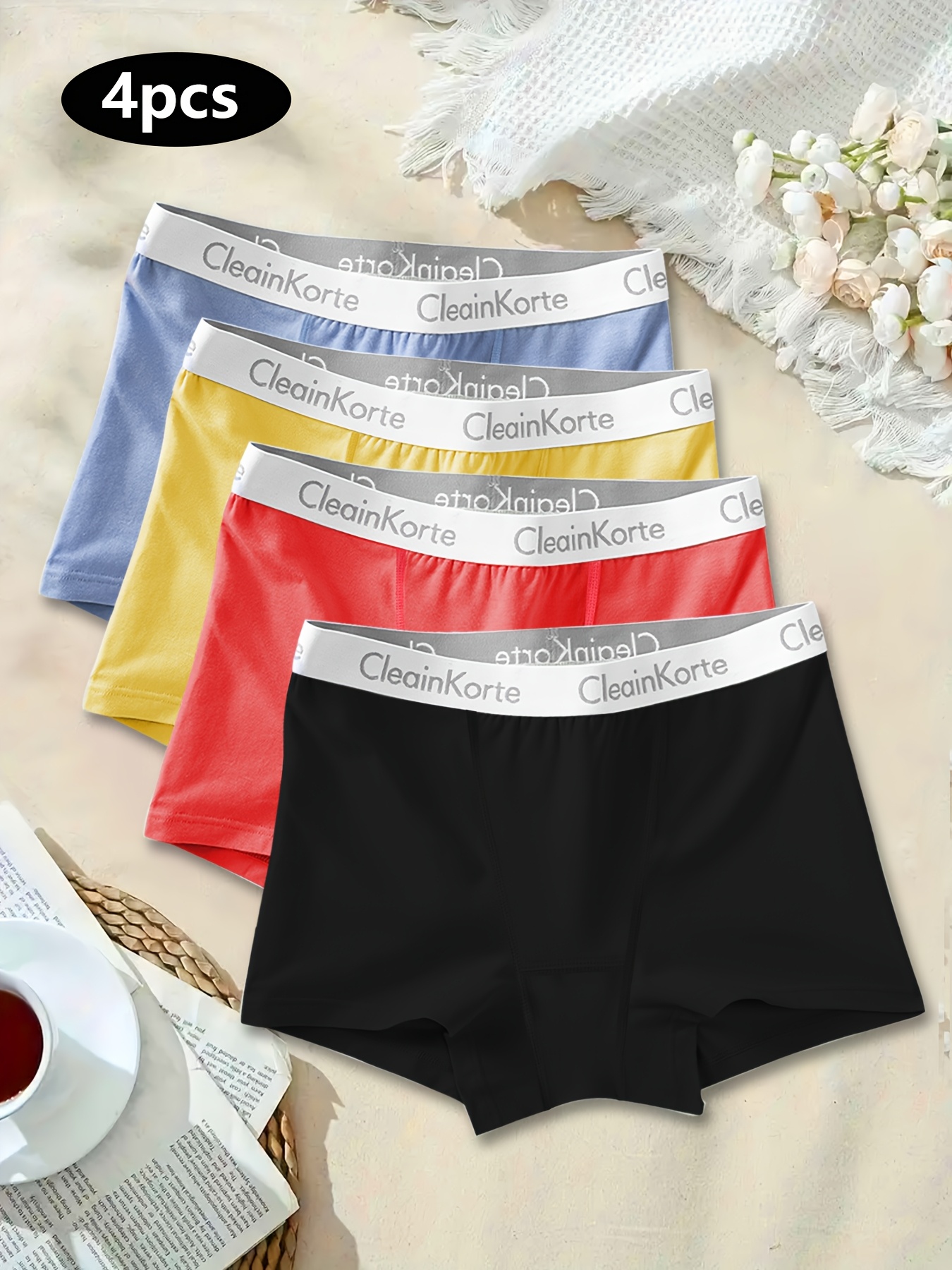 womens flat leg shorts quality flat leg underpants with   4pcs