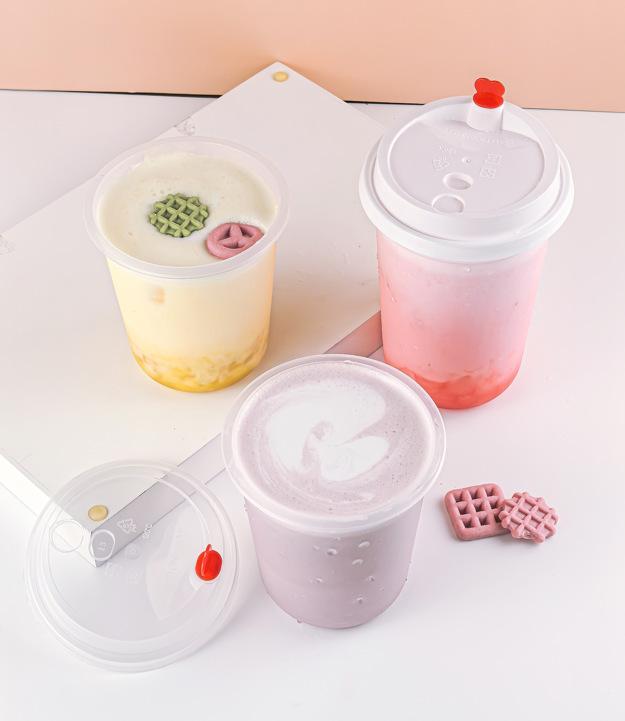100 disposable cups Bulk pink paper cups 100 ct
