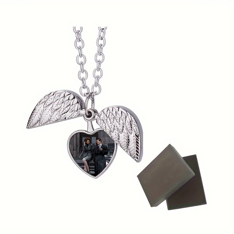 Personalized Wings Necklace Pendant Custom Picture Wing Pendant