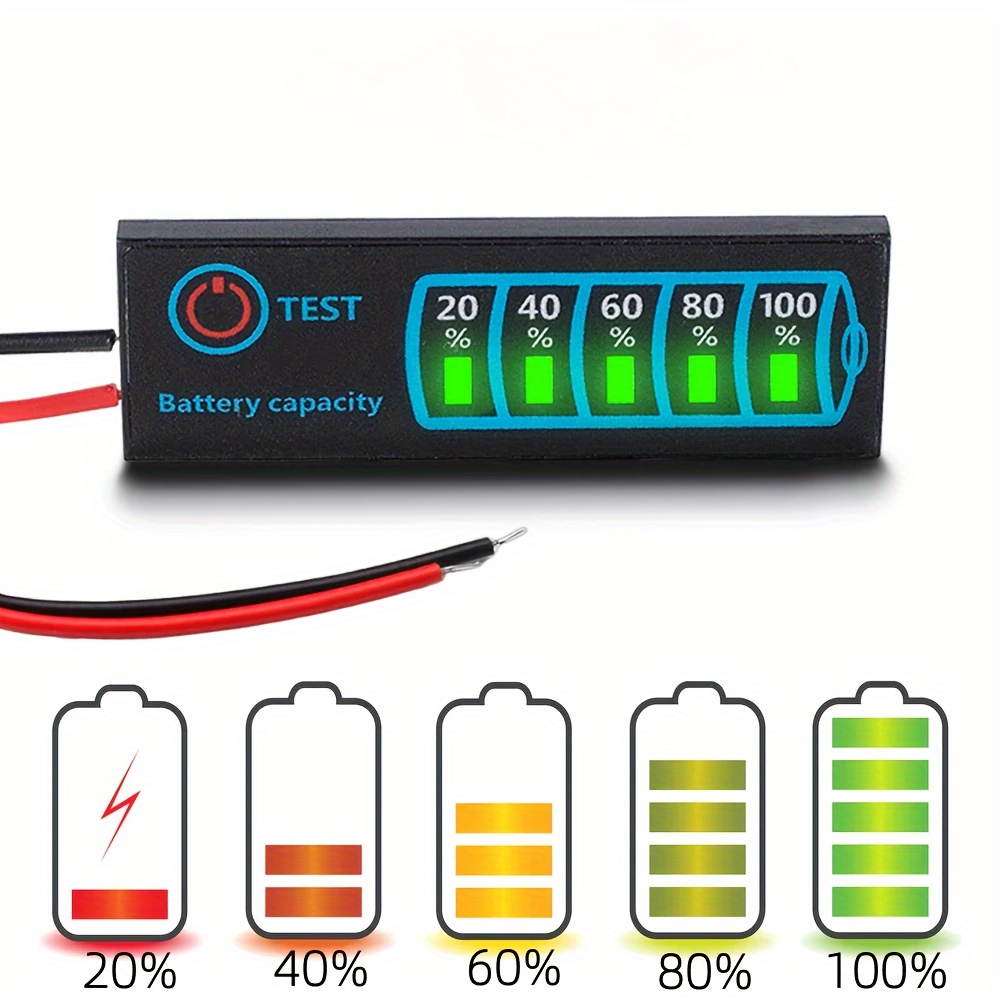 

Dc5v-30v 2-8s Battery Level Indicator Ternary Lithium Battery Lithium Iron Phosphate Lead-acid Battery Capacity Display Tester