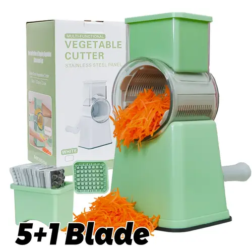 premium multi purpose vegetable chopper chops and julienne fruits without much container interchangeable blades and household kitchen supplies white green