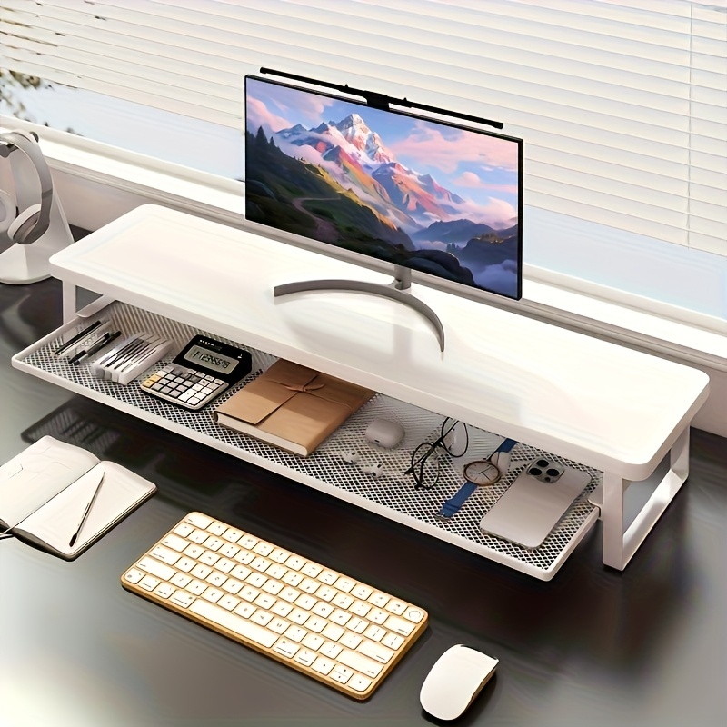 Stylish Computer Riser, 70.0x22.0 cm, Solid Wood and Durable. Monitor Stand + Drawer Storage, Suitable for Home Office and Gaming Desktops, Neat and Convenient! All-Season Practical Gift