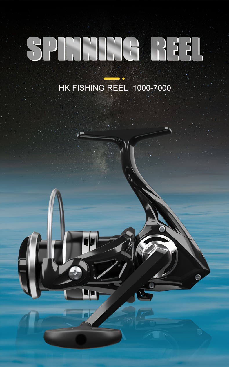 Hk Series 1000 7000 Metal Fishing Reel Spinning - Temu