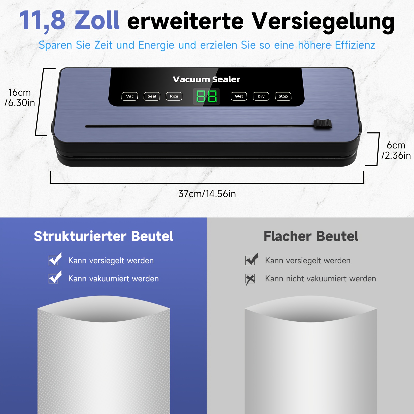 Image of Eu Plug Vacuum Sealer Machine With 10 Bags, Multi-functional Vacuum Machine Preservation Food Sealer