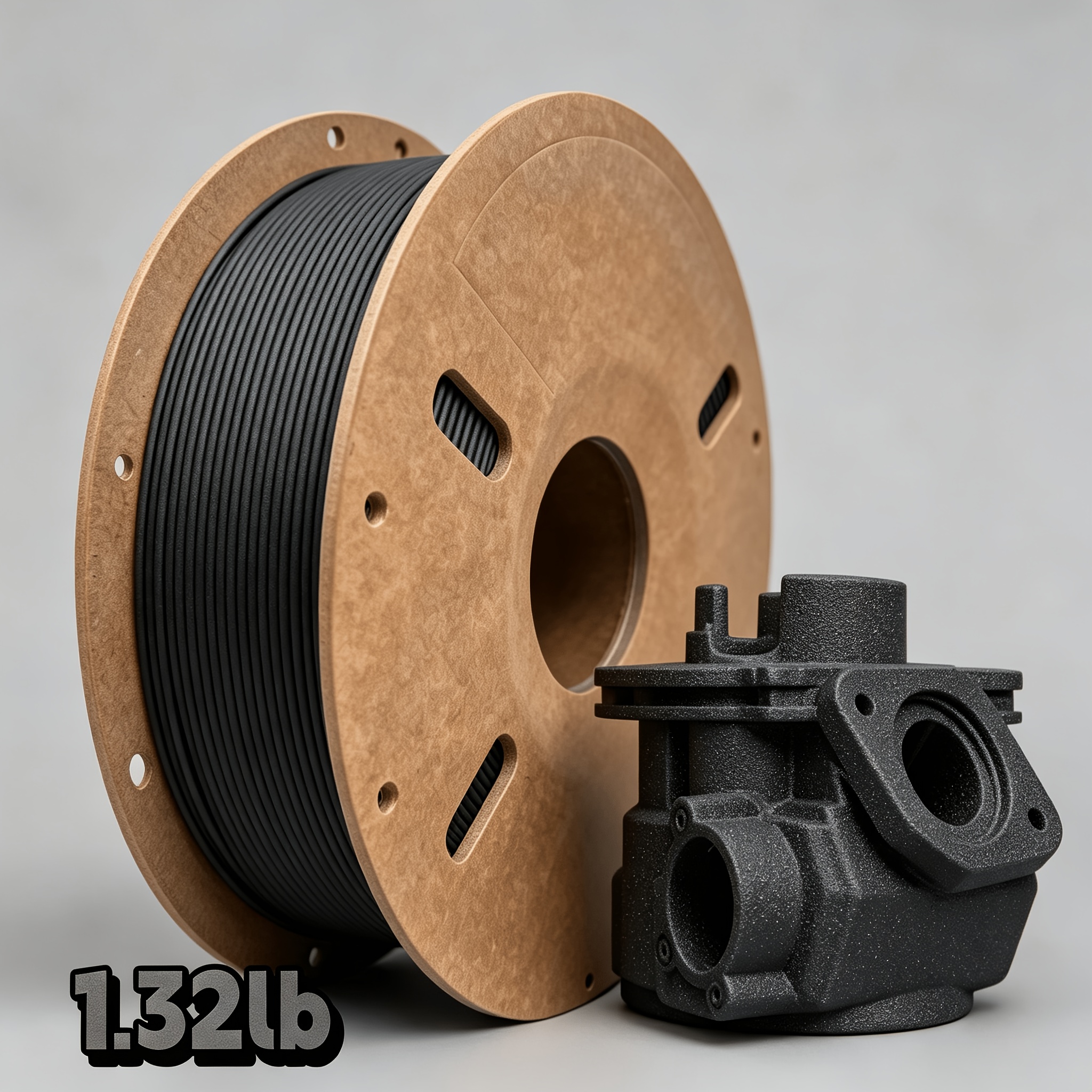 TEMU Carbon Fiber Petg Cf Filament, 1.75mm, Carbon Fiber Petg Cf 3d Printing Filament, 600g (1.) Per Roll, Dimensional +/-0.02mm, Wound, Strong