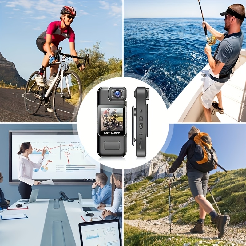 1080p hd wearable sports camera 1000mah rechargeable battery night   180 rotatable lens loop recording usb charging compatible with tablet abs material for outdoor activities ideal christmas gift details 5