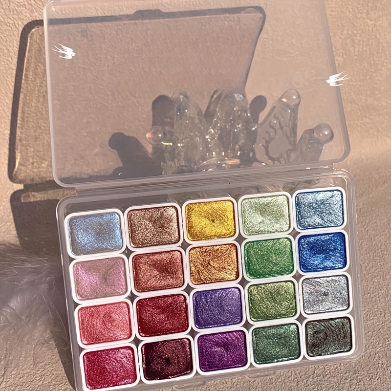 20 color pearl watercolor pigment solid packaging for chinese painting   calligraphy color painting etc professional art use