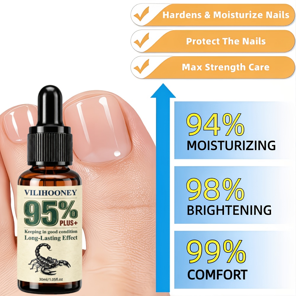 Ultra- 95% Concentrated Nail Care Liquid, Containing, And Ginger Extract, Providing 24-hour For Thickened, Discolored And Damaged Nails