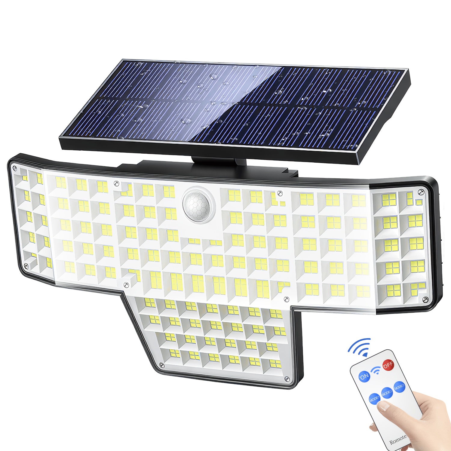 1/2pack Solar Lights Outdoor, 448 Led Wall-mounted Flood Light, 620lm Ip65 Solar Street Lights With Motion Sensor And Remote Control For Dusk-to-dawn