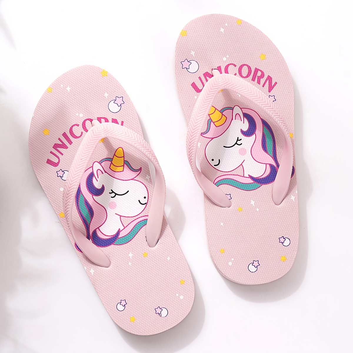 girls fashion cartoon flip flops comfortable beach vacation home outdoor and hiking childrens slippers