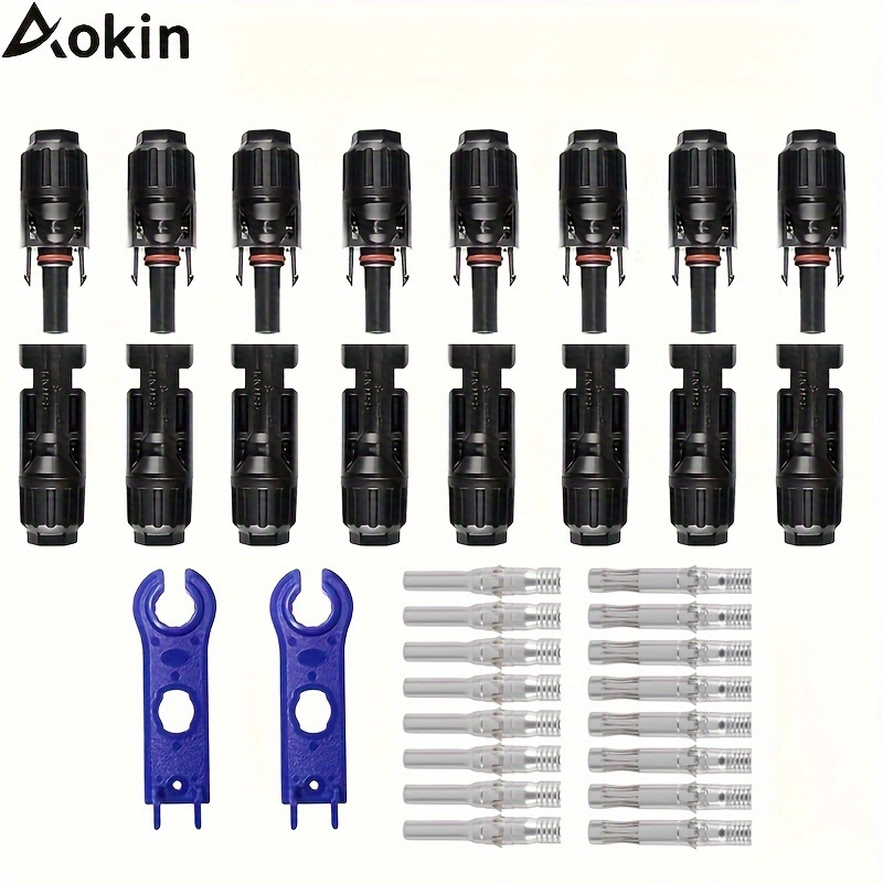 

8 Pairs Solar Panel Connector Solar Connector Male/female Plug With 2pcs Wrench