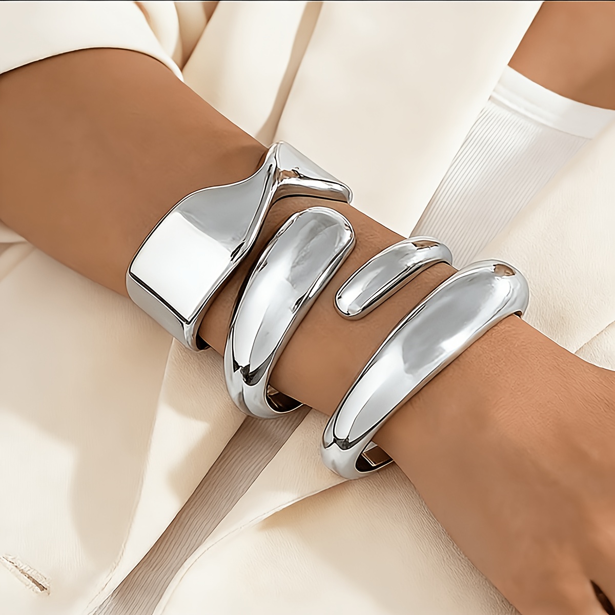 3pc Elegant Cross-Arm Bracelets Set