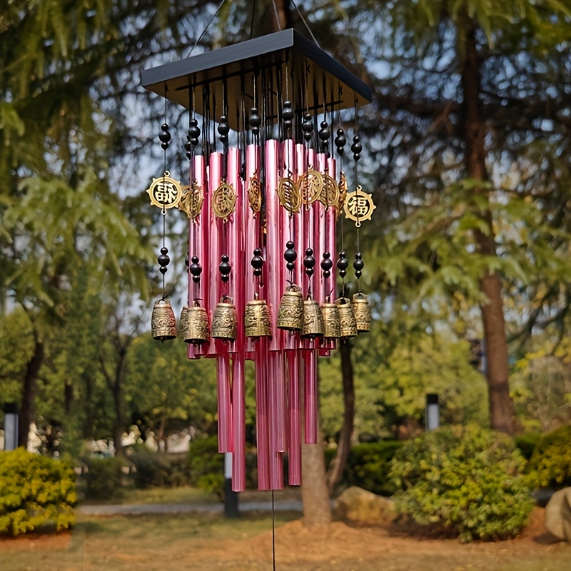 1pc Oversized Metal Wind Chime, Pleasant Sounding Decorative Wind Chime, Outdoor Garden Decorative Wind Chime, Hanging Window And Corridor Decorative Wind Chime, Antique Wind Chime Door, Aluminum Alloy Tube Wind Chime, Perfect Wind Chime Gift