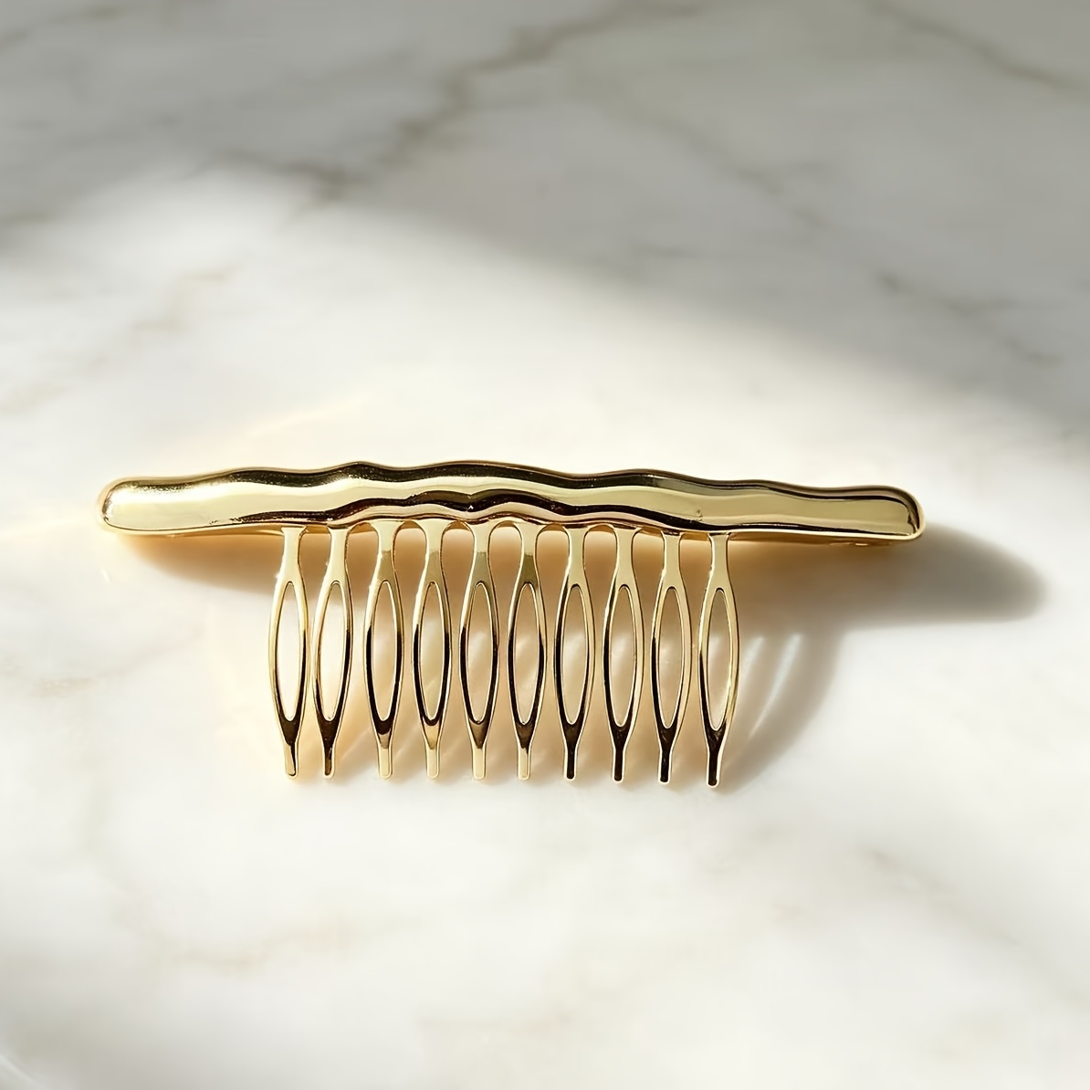 TEMU Available In Golden And Silvery, A Versatile Metal Hair Comb And Insert Comb For Styling Updos