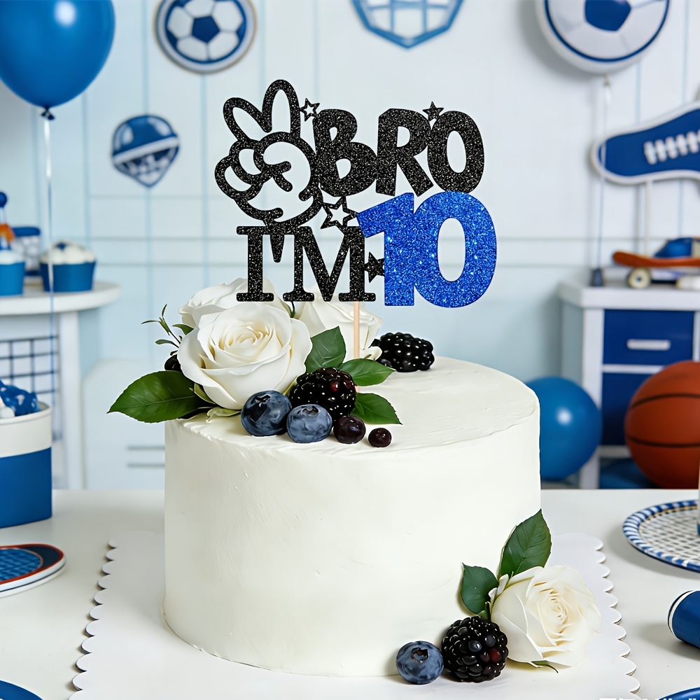 1pc Brother Cake Topper Happy Birthday Cake Pick Bro Cake Decoration My Birthday Decorations For Cheers To Birthday Party Supplies