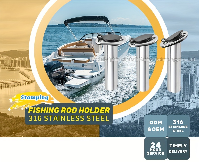Preiu arine Stainless Steel Fishing Rod Holder for Boats - arine Use Holder, Stainless Steel Holder