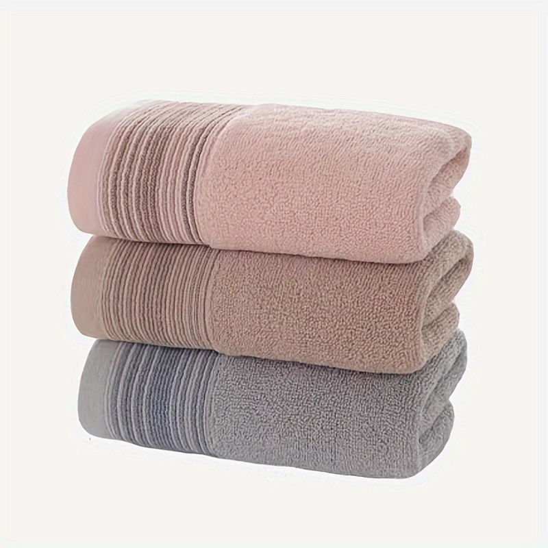 TEMU 1 Set Of 3 Thickened, Comfortable, Soft, Absorbent And -drying Towels, Necessities, Supplies