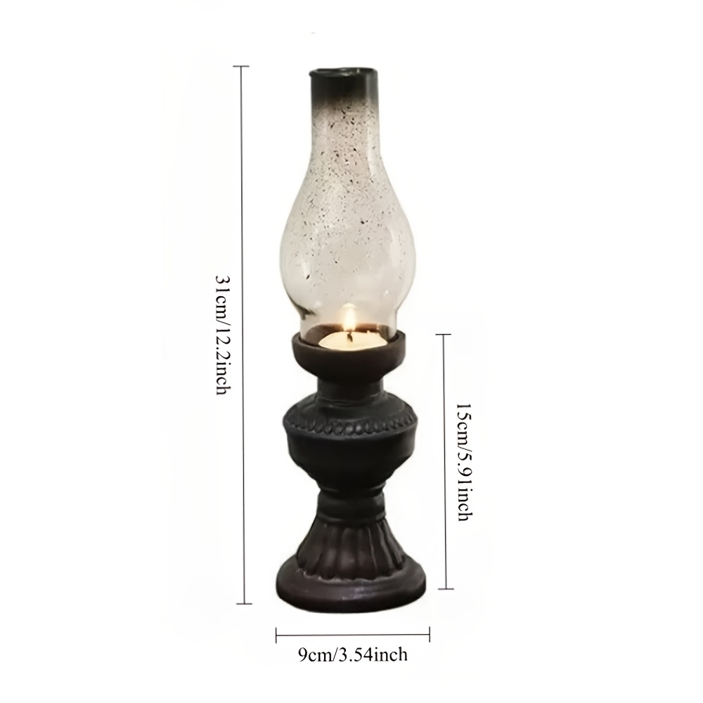 TEMU 1 X Vintage-inspired Candlestick, A Creative Prop For Dinners; Suitable For Camping, The Home, The Garden, Bars, Patios And Valentines Day