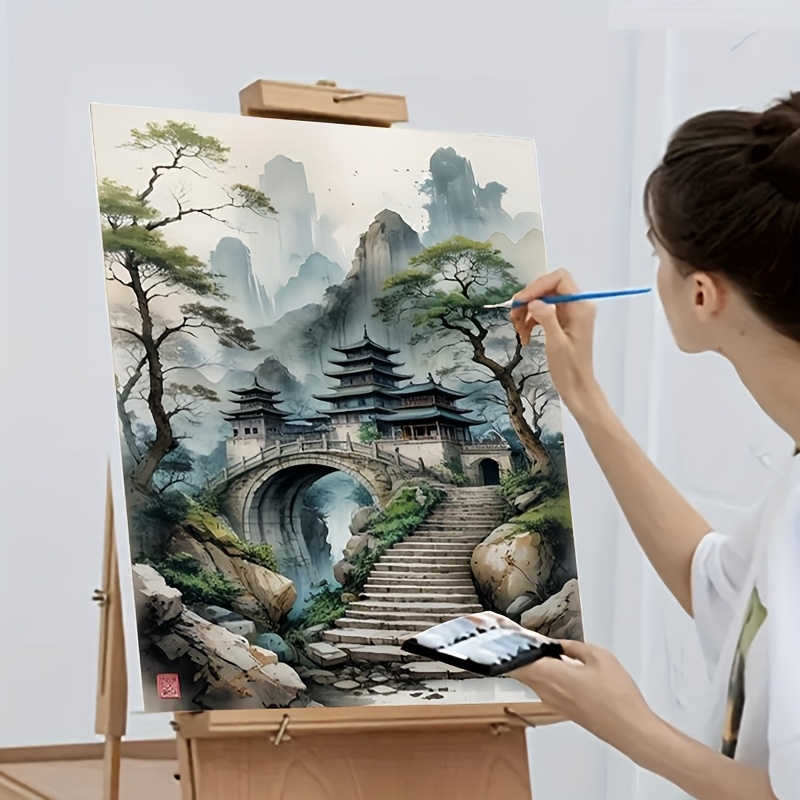 Image of [professional Art Use] 1 Adult Beginner Adult Digital Painting Kit, Art Gift, Paint By Numbers, Suitable For Beginners - Equipped With Acrylic Paint, Canvas