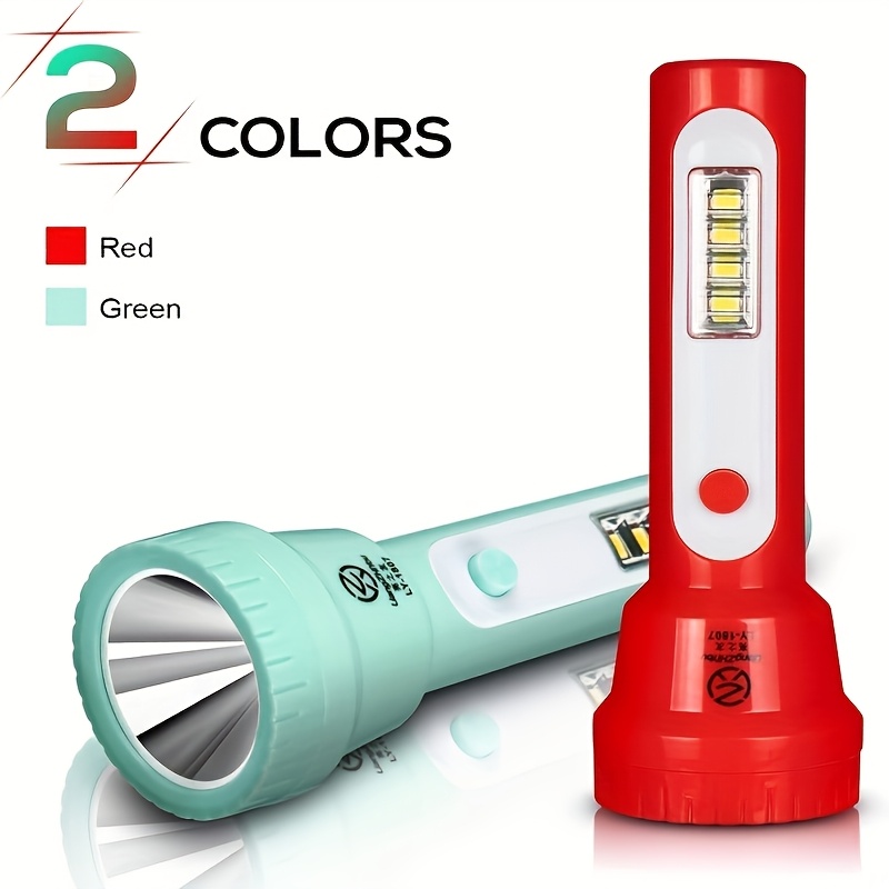 Set Of 2 Rechargeable Flashlights For Children, Compact And Bright With Cob Led, Ideal For Kids' And Camping Activities