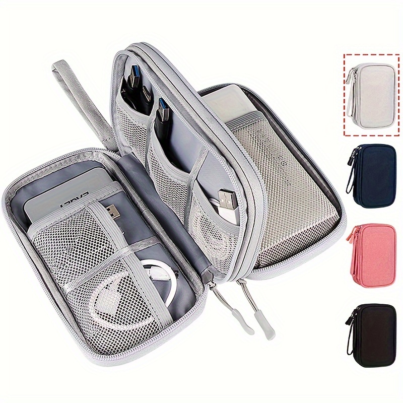 TEMU Travel Cable Accessory Storage Bag _ Electronic Storage Box _ Electronic Accessory Storage Bag _ Suitable For Portable Power Banks, Charging