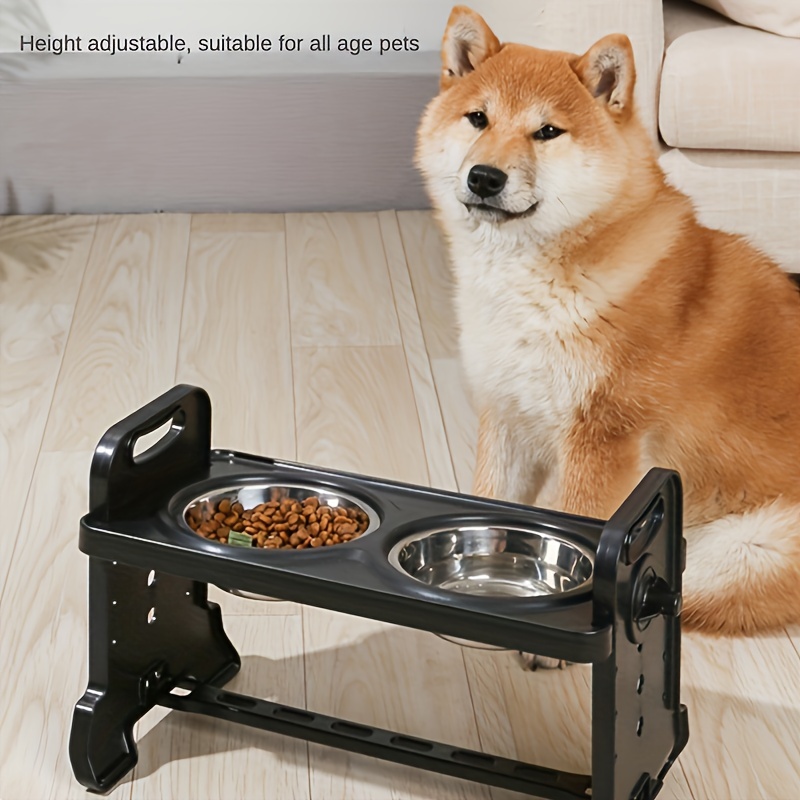 

Raised Dog & Cat Feeder - Elevate Mealtime With Double Stainless Steel Bowls!