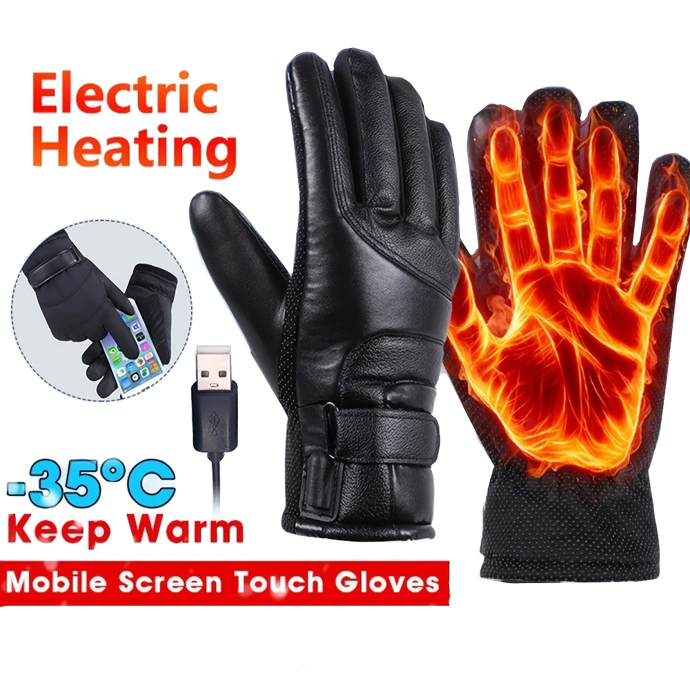 

Electric Gloves Usb Power Bank (not Included) Hand Warmer Heating Gloves Winter Motorcycle Thermal Touch Screen Bike Gloves