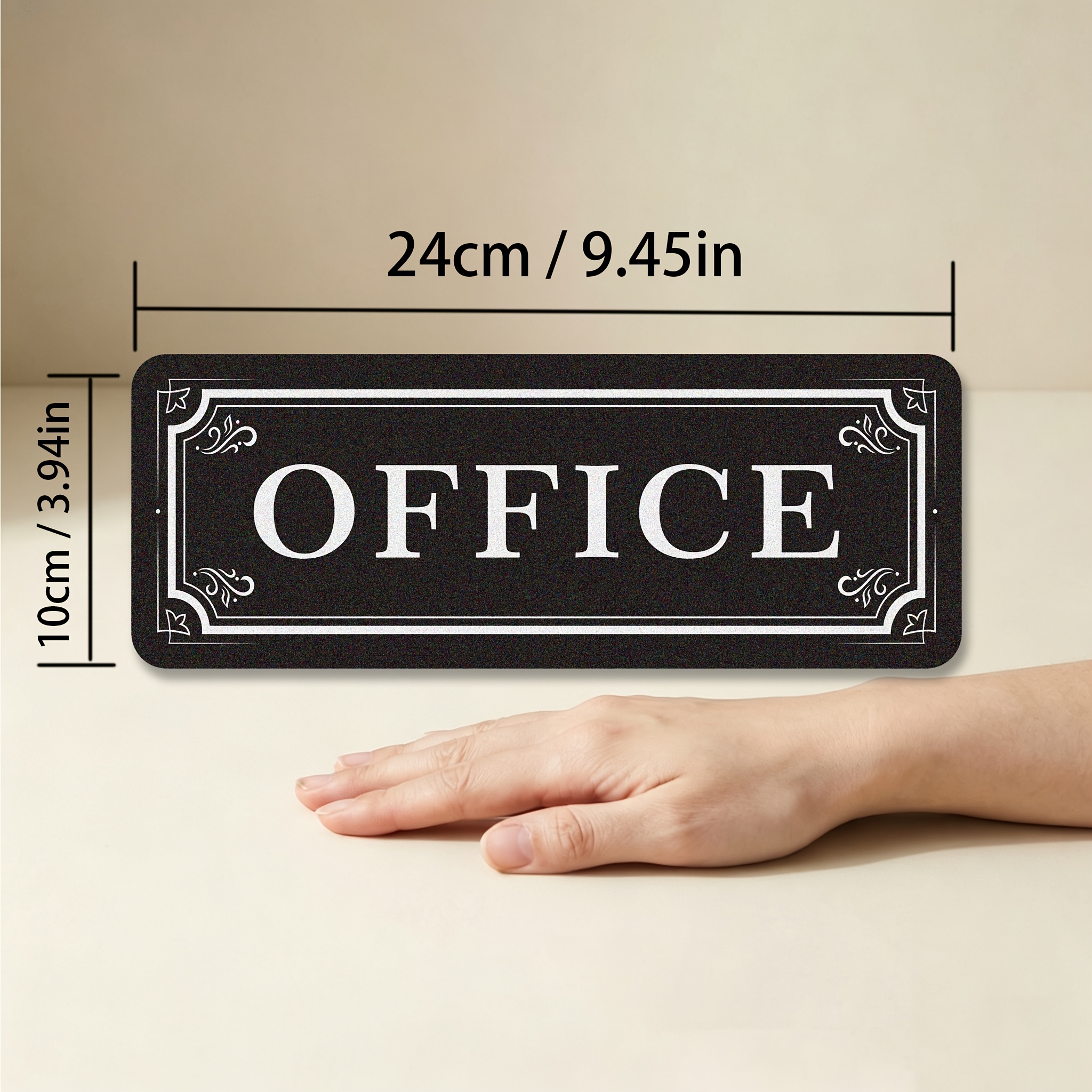TEMU Black Matte , Premium Texture, High Visibility, Self-adhesive, , Durable, Suitable For Offices, Meeting Rooms, Restaurants, Hotels, And Other