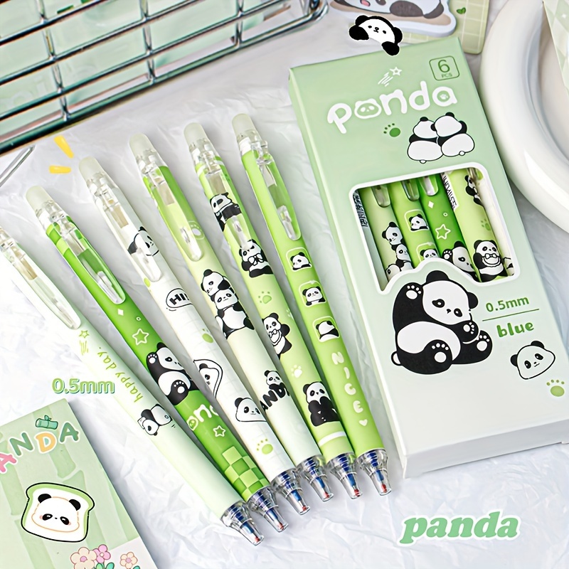 

1pc, 6pcs, Erasable Gel Pens, , Quick-drying Plastic Medium Point 0.5mm For Smooth , Cute Animal Design Pens For Students & Office (green)