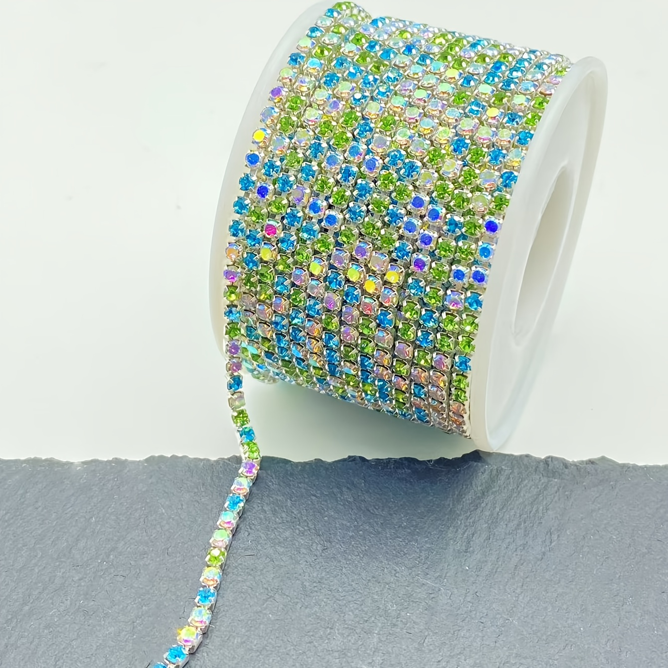 E-shop Eine 2-Yard lange Strasskette für DIY-Kleidungsbesatz, Accessoire-Dekoration handgenähte Verzierung