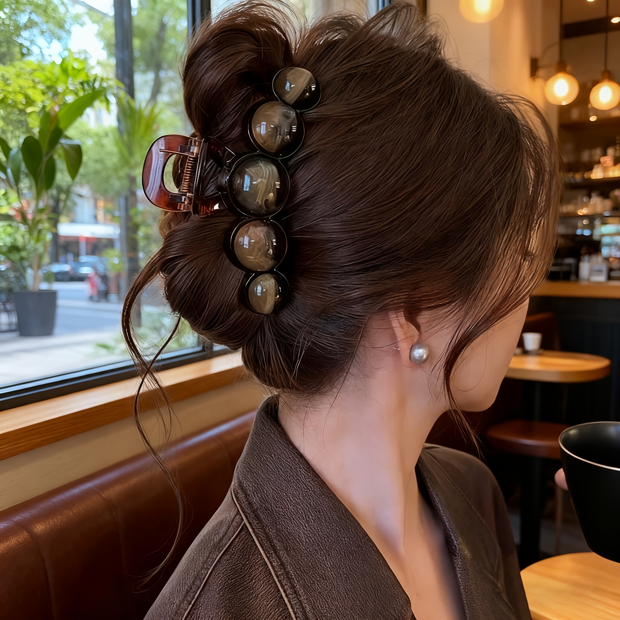 TEMU 1pc Elegant Large Shark Clip! High-quality Texture, Not Cheap, Large Size Holds All Hair Types, Non-slip Design Eliminates Hair Styling Hassles,