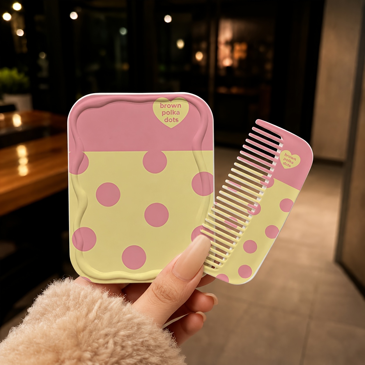 Cat Folding Makeup Mirror, Portable Mini Handheld Design