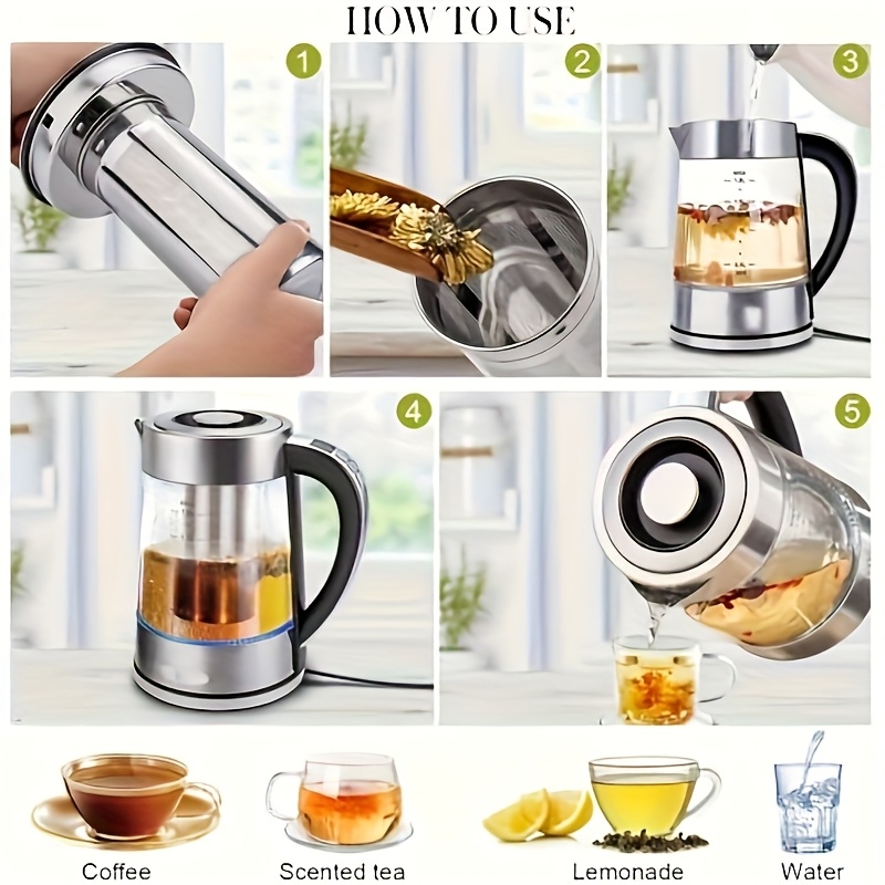 Glazen waterkoker in moderne keuken