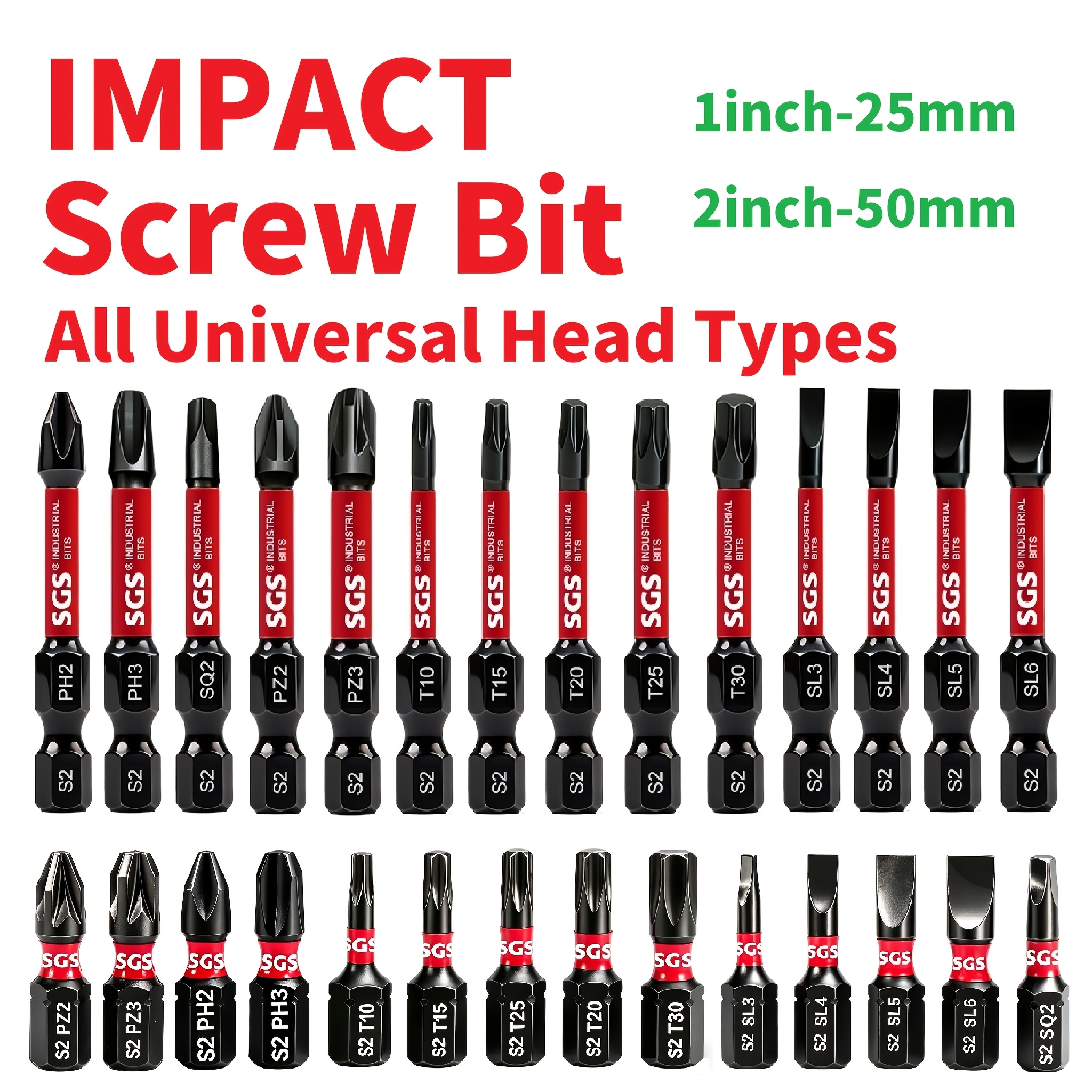 TEMU Set di ricariche da 14/28 pezzi per secchiello famiglia, acciaio S2 di grado industriale SGS, magnetico e resistente all'usura, 5 tipi comuni di
