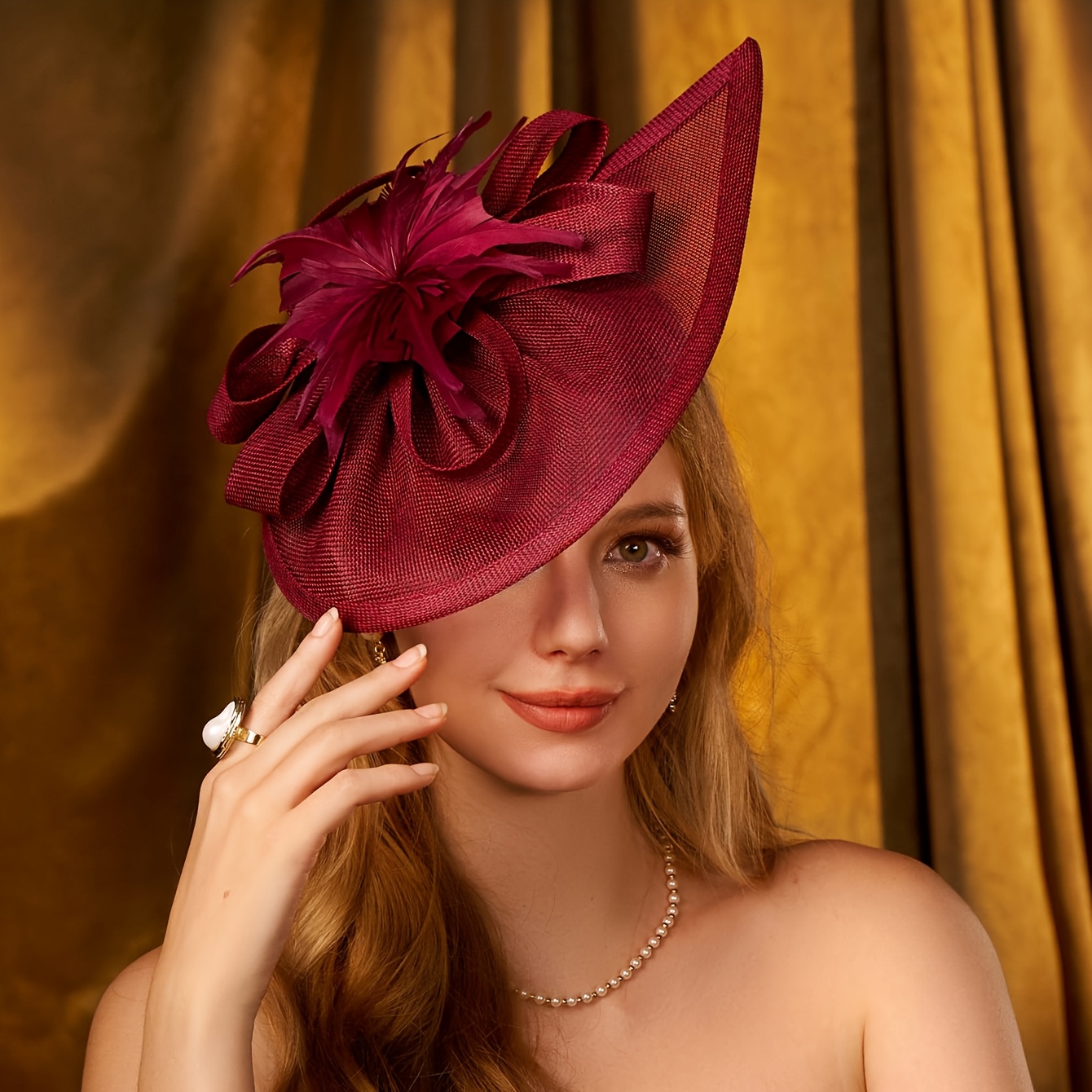tea party fascinator hat women headwear derby pillbox church  display picture 2