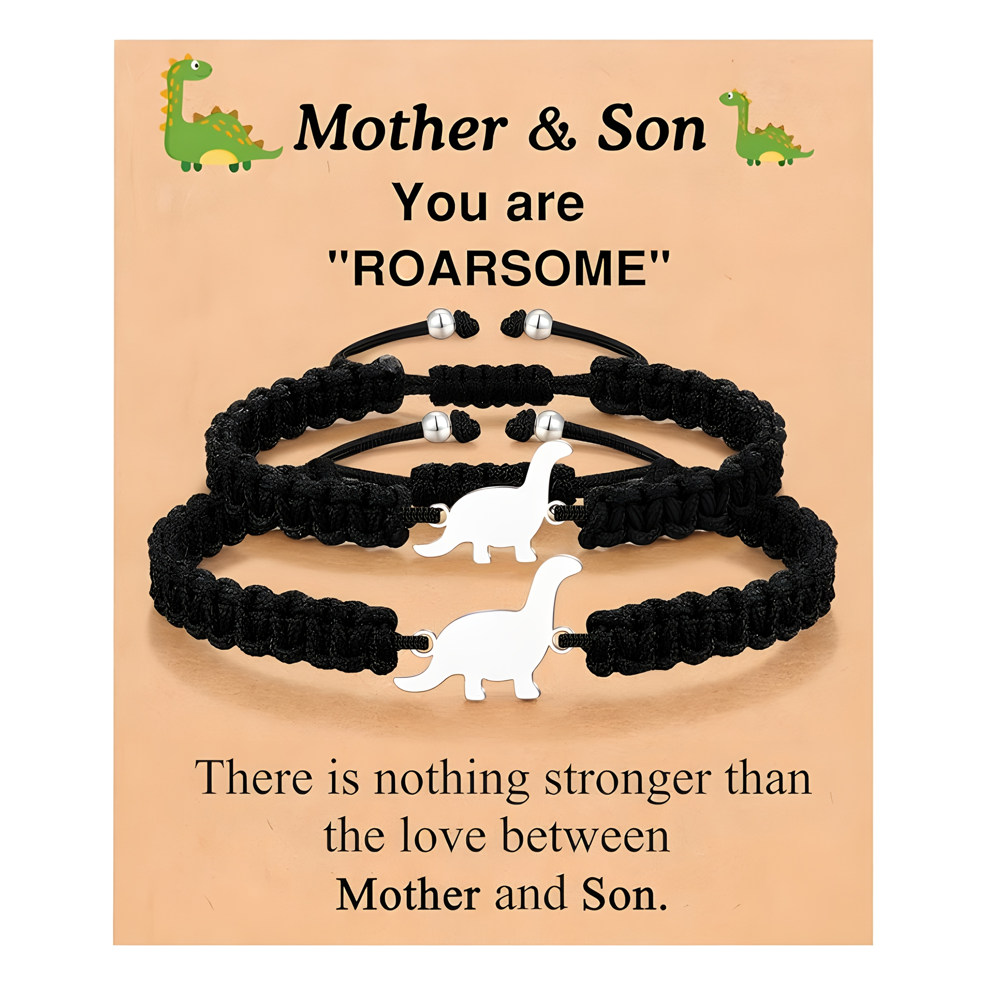 Image of A Braided Bracelet With A Beautiful Mouth , Great For Easter, Christmas, Birthday Gifts, Dinosaur Bracelets For Your Son As Well As Grandchildren.