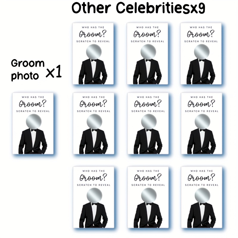 TEMU Personalized Cards The Groom Wedding Games Who Has The Groom Scratch Funny Celebrity Bridal Shower Idea Bachelorette Hen Party Favor 10