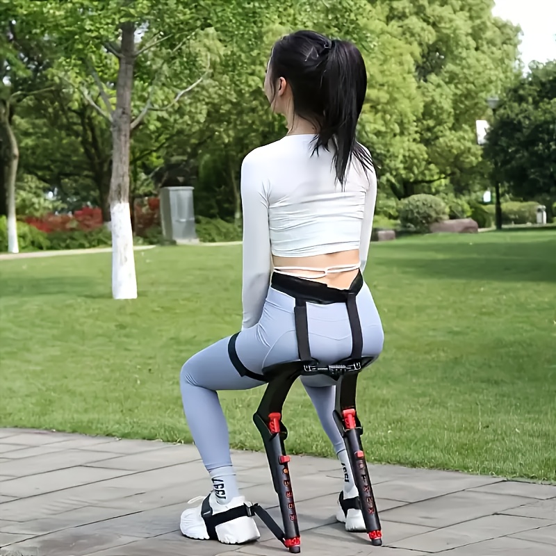 a wearable chair adjustable height with a load capacity of 300 made of durable pa and pp materials suitable for outdoor leisure maintenance fishing work without batteries details 0