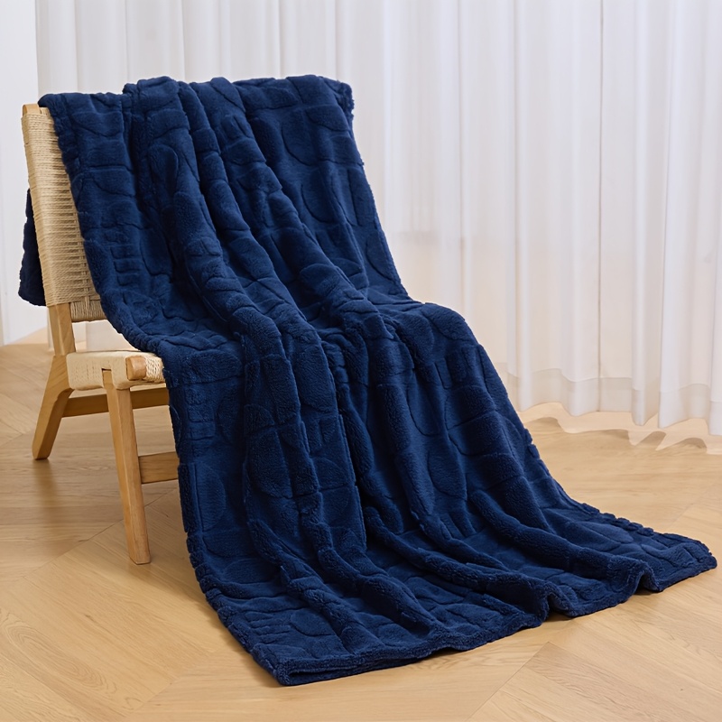 TEMU 3d Geometric Patterns Blanket, Soft Cozy Fluffy Warm Hand Made Throw Blankets For Couch, Sofa, Chair, Bed, Camping, Picnic, Travel Lightweight Bed Blanket.