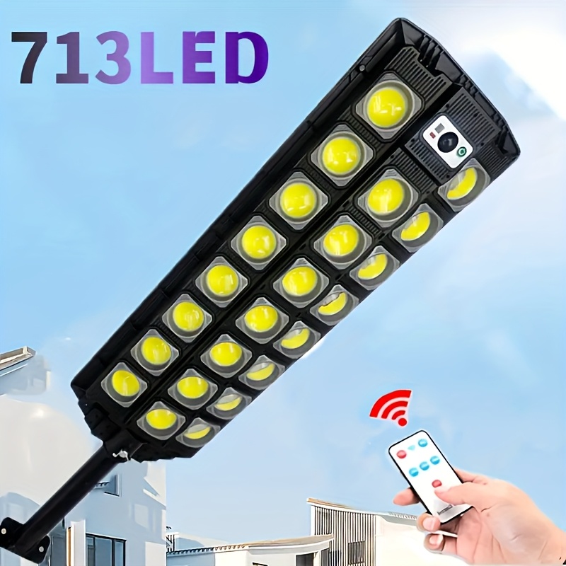 TEMU 598 Solar Street Light, Outdoor Waterproof 6500k, High Brightness 598 Led Solar Street Light, With Foldable Bracket Solar Floodlight, Used For