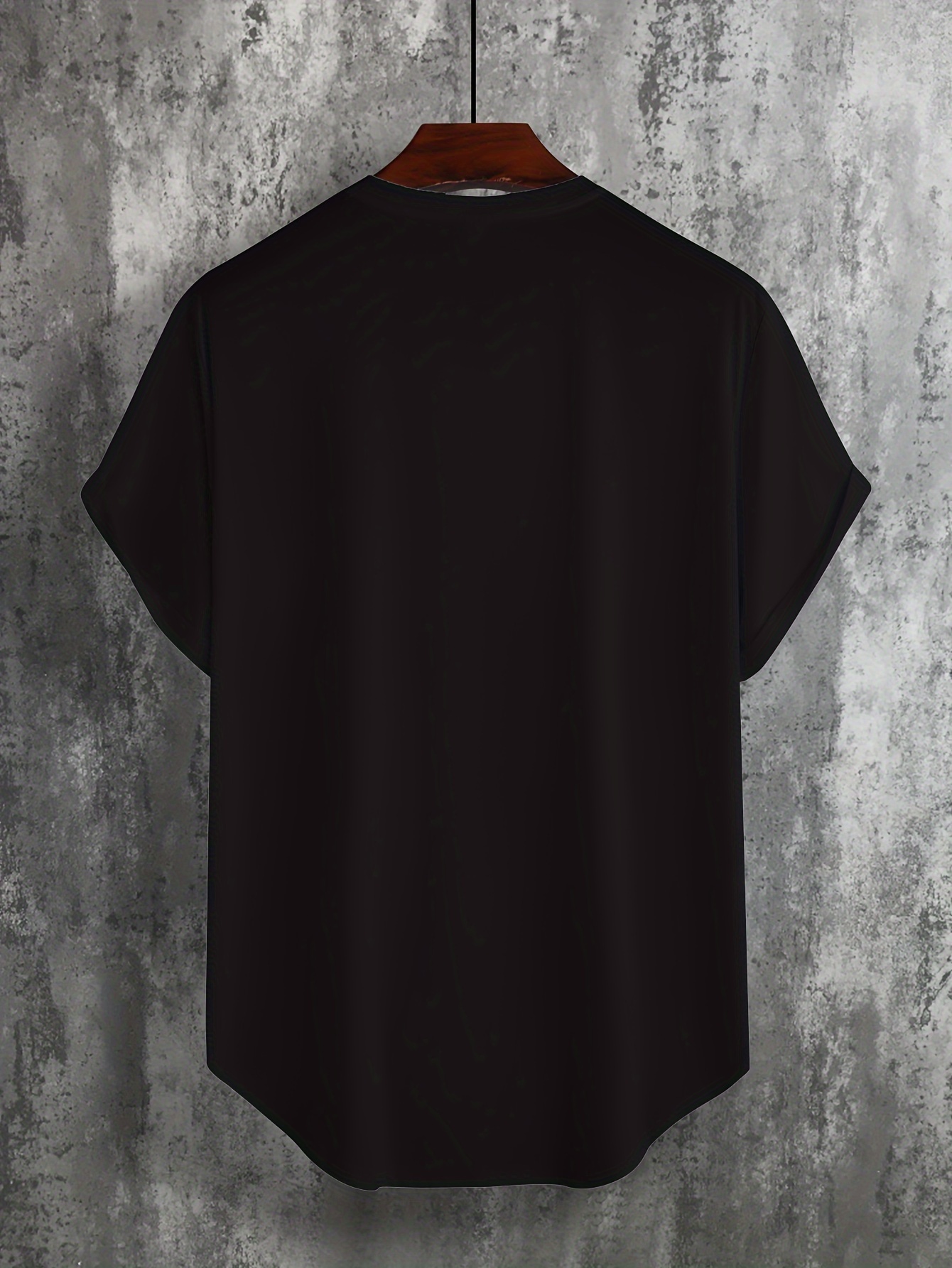 Plus Size Men's Summer V-Neck Solid Color T-Shirt, Breathable Casual Top, Athletic Comfort