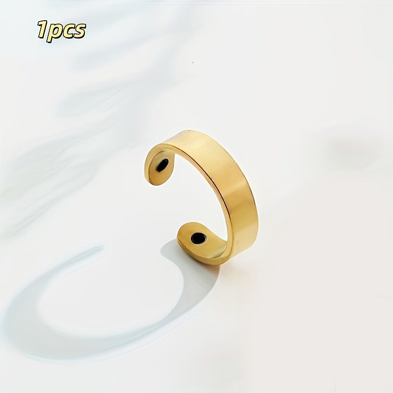 E-shop ./4 Stk. Superstarker Magnetfeldring, verstellbare Größe, modische und personalisierte 304L Edelstahl Doppel-Magnet-Schmuckverstärkungen, 8MM