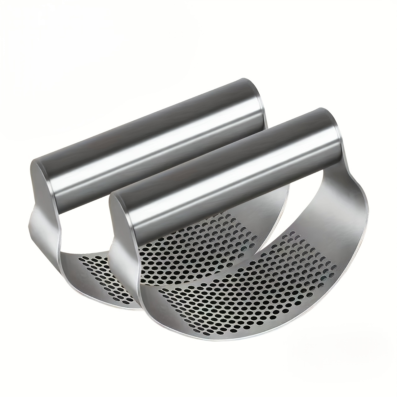 TEMU Stainless Steel Garlic Press - Easy To Clean Rocker Metal Garlic Mincer For Effortless - Kitchen Gadget For Flavor